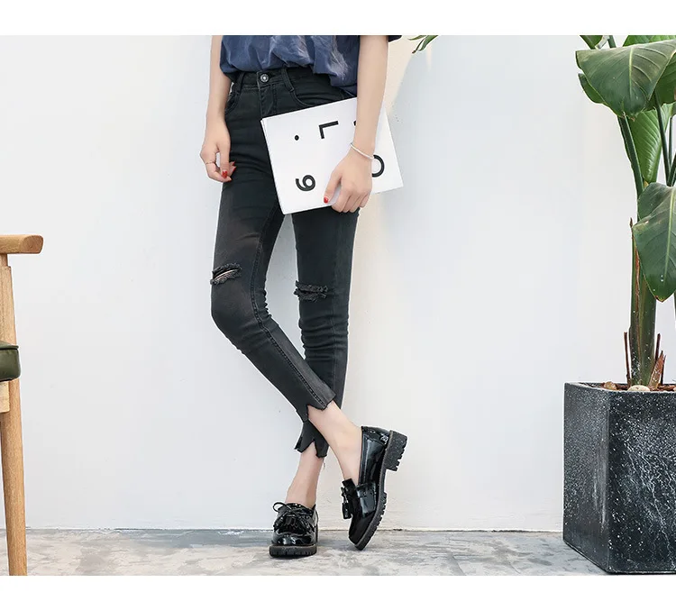Slip On PU Women Loafers Fashion England Summer Women Flats Non-slip Retro Heels Casual Wedge Ladies Leather shoes New VT215 (14)