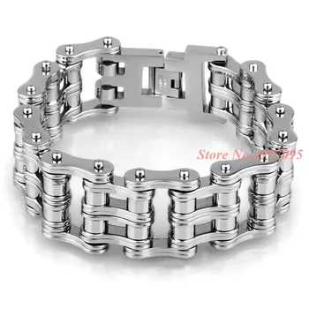 24mm Width Punk Style 316L Stainless Steel Bracelet Men Biker Bicycle Motorcycle Chain Men's Bracelets Mens Bracelets & Bangles
24mm Width Punk Style 316L Stainless Steel Bracelet Men Biker Bicycle Motorcycle Chain Men's Bracelets Mens Bracelets & Bangles