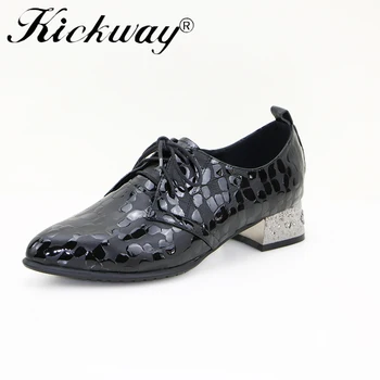 Kickway genuine leather oxford shoes women med heels pointed toe pumps lace up heels genuine leather thick heels plus size 34-43
Kickway genuine leather oxford shoes women med heels pointed toe pumps lace up heels genuine leather thick heels plus size 34-43