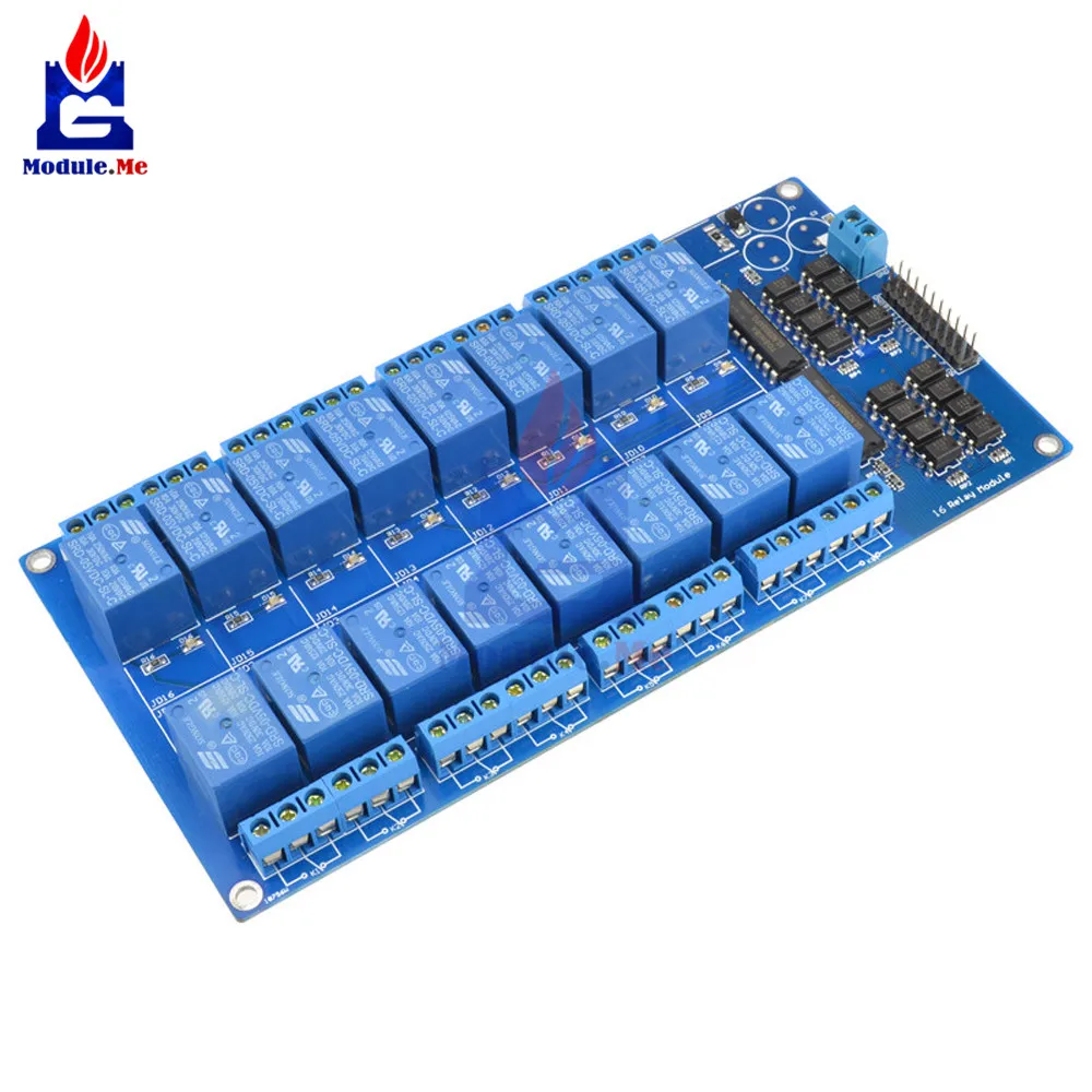 DC 5V/12V 16 Channel Relay Module with Optocoupler Protection LM2576 Power Board for Arduino PIC ARM DSP for Smart Home Control
DC 5V/12V 16 Channel Relay Module with Optocoupler Protection LM2576 Power Board for Arduino PIC ARM DSP for Smart Home Control