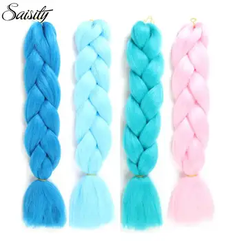 Saisity braiding hair synthetic jumbo braids light blue green pink candy color cute young crochet hair box braids 24"
Saisity braiding hair synthetic jumbo braids light blue green pink candy color cute young crochet hair box braids 24"
