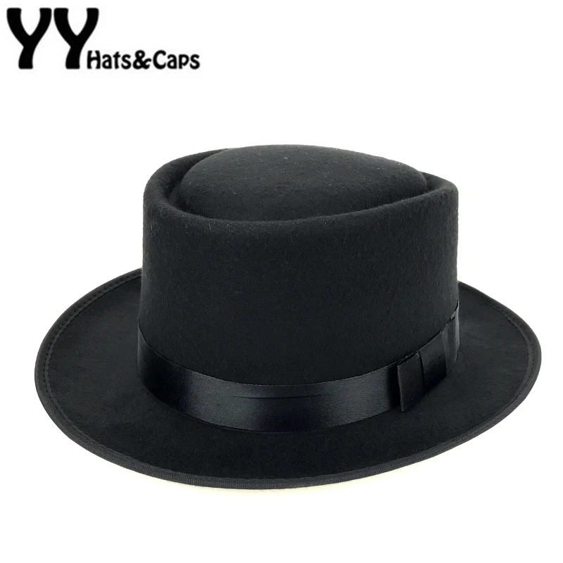 

New Wool Felt Pork Pie Crushable Hat BREAKING BAD Hat Walter for Men Women Trilby Wool Cap Chapeu de Feltro 6 Colors YY0768