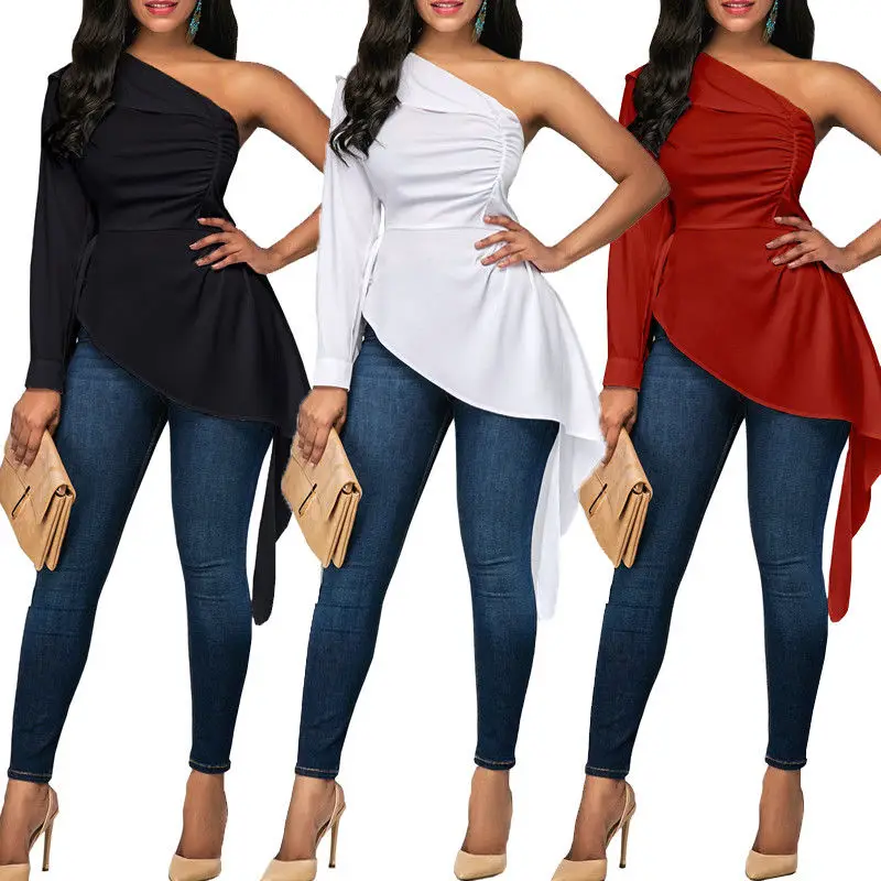 New Style Fashion Women Autumn Mode Dames Casual Chemise Tops Longsleeve Asymmetrical Collar Solid Shirt
New Style Fashion Women Autumn Mode Dames Casual Chemise Tops Longsleeve Asymmetrical Collar Solid Shirt
