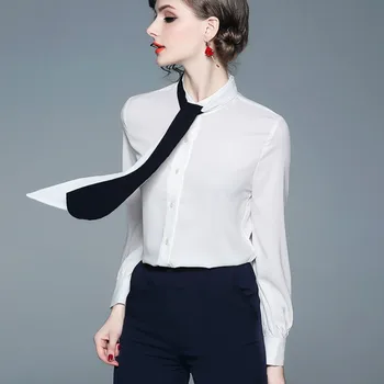 2019 Spring Long Sleeve White Chiffon Shirts Women Office Work Wear Band Bow Chiffon Blouses Lady Office Work Chiffon Tops
2019 Spring Long Sleeve White Chiffon Shirts Women Office Work Wear Band Bow Chiffon Blouses Lady Office Work Chiffon Tops