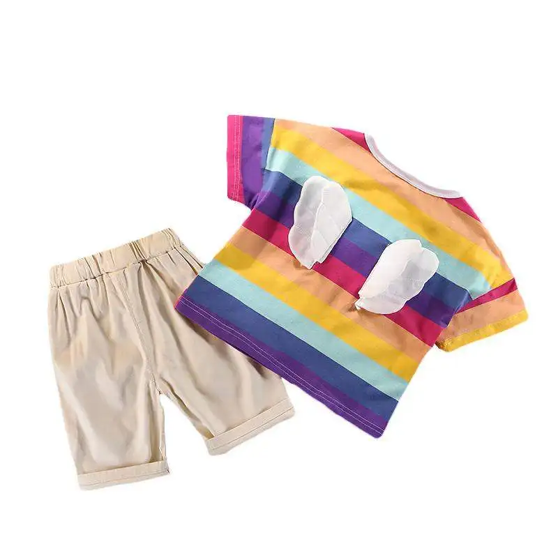 New Summer Toddler Cotton Clothing Sets Baby Girls Fashion Clothes Children Rainbow Wings T-Shirt Shorts 2Pcs/Sets Kids Costume
New Summer Toddler Cotton Clothing Sets Baby Girls Fashion Clothes Children Rainbow Wings T-Shirt Shorts 2Pcs/Sets Kids Costume