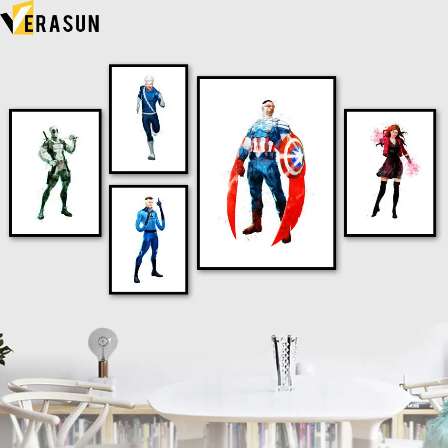 Marvel Comics Superhero Deadpool Captain America Wall Art Canvas Painting Nordic Posters And Prints Wall Picture Kids Room Decor
Marvel Comics Superhero Deadpool Captain America Wall Art Canvas Painting Nordic Posters And Prints Wall Picture Kids Room Decor