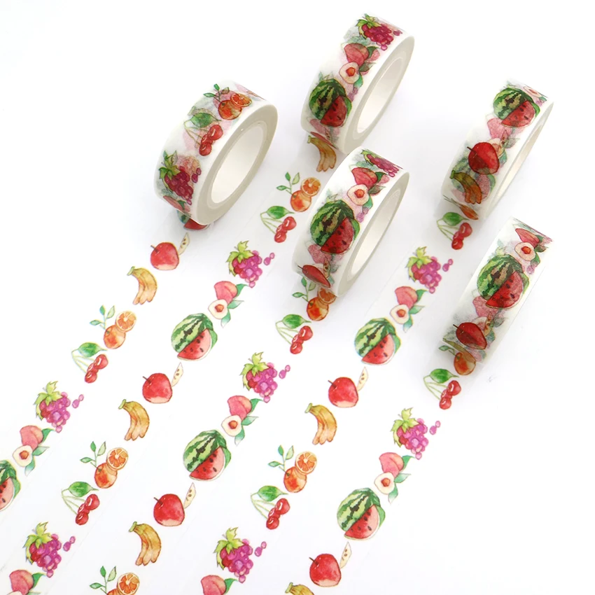 1 PCS Creative Apple Banana Grapes Washi Tape Watermelon Adhesive Paper Tape School Office Supplies Decorative Tape Sticker
1 PCS Creative Apple Banana Grapes Washi Tape Watermelon Adhesive Paper Tape School Office Supplies Decorative Tape Sticker
