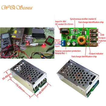 WQScosea Q8S353 DC-DC 9V-36V Step-Down to 5V 5A Adjustable Power Supply 4 Port USB Charging Module Converter Board 24V 19V 12V
WQScosea Q8S353 DC-DC 9V-36V Step-Down to 5V 5A Adjustable Power Supply 4 Port USB Charging Module Converter Board 24V 19V 12V