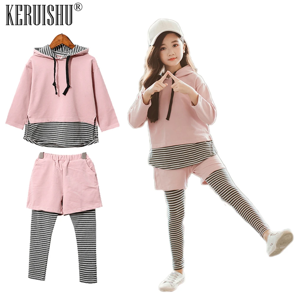 KeRuiShu Girls Clothes Autumn Children Clothing Set Full Sleeves Hooded Striped Tracksuit for Girls Fashion Casual kids Clothes
KeRuiShu Girls Clothes Autumn Children Clothing Set Full Sleeves Hooded Striped Tracksuit for Girls Fashion Casual kids Clothes