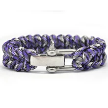 Adjust stainless steel Buckle Braided Outdoor Rescue Paracord Bracelets Parachute Cord Men Emergency Rope Purple camouflage
Adjust stainless steel Buckle Braided Outdoor Rescue Paracord Bracelets Parachute Cord Men Emergency Rope Purple camouflage
