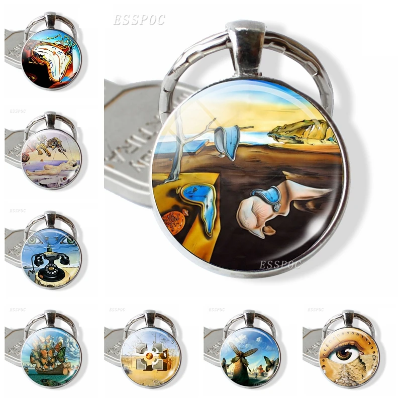The Persistence of Memory Picture Keychain Art Jewelry Salvador Dali Painting Time Gem Metal Keyring Valentines Day Gifts
The Persistence of Memory Picture Keychain Art Jewelry Salvador Dali Painting Time Gem Metal Keyring Valentines Day Gifts
