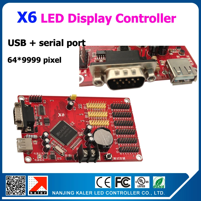 kaler Multi-language usb and ethernet display controller Kaler X6 led text controller card with 6pcs 12 port 3pcs 08 port
kaler Multi-language usb and ethernet display controller Kaler X6 led text controller card with 6pcs 12 port 3pcs 08 port