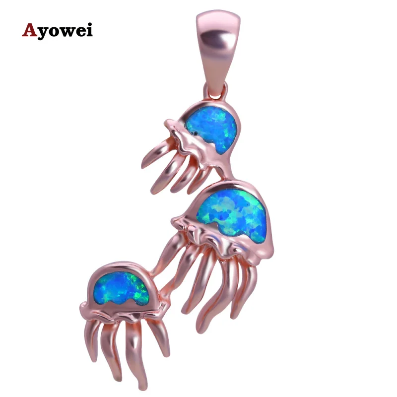 Ayowei Birthday gift Specially Designed Animal Jellyfish Blue Opal Rose Gold Color Pendant Fashion Jewelry OPS721A
Ayowei Birthday gift Specially Designed Animal Jellyfish Blue Opal Rose Gold Color Pendant Fashion Jewelry OPS721A