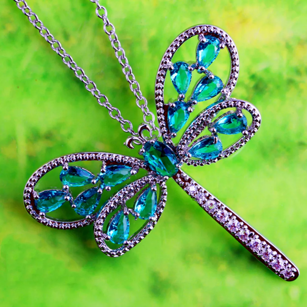 JROSE New Fashion Women Dragonfly Design Green & White CZ Silver Color Pendant No Chain Necklace Engagement Jewelry
JROSE New Fashion Women Dragonfly Design Green & White CZ Silver Color Pendant No Chain Necklace Engagement Jewelry