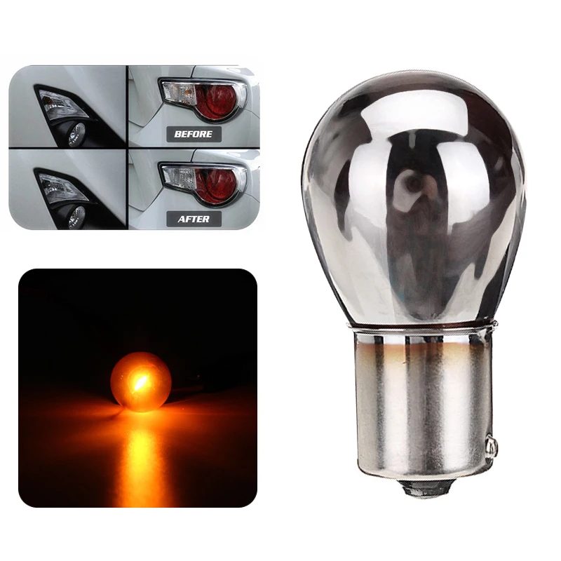 10 Chrom Silber Bernstein Blinker Glühbirnen 581 Ba15s Py21w Blinker S25 12v