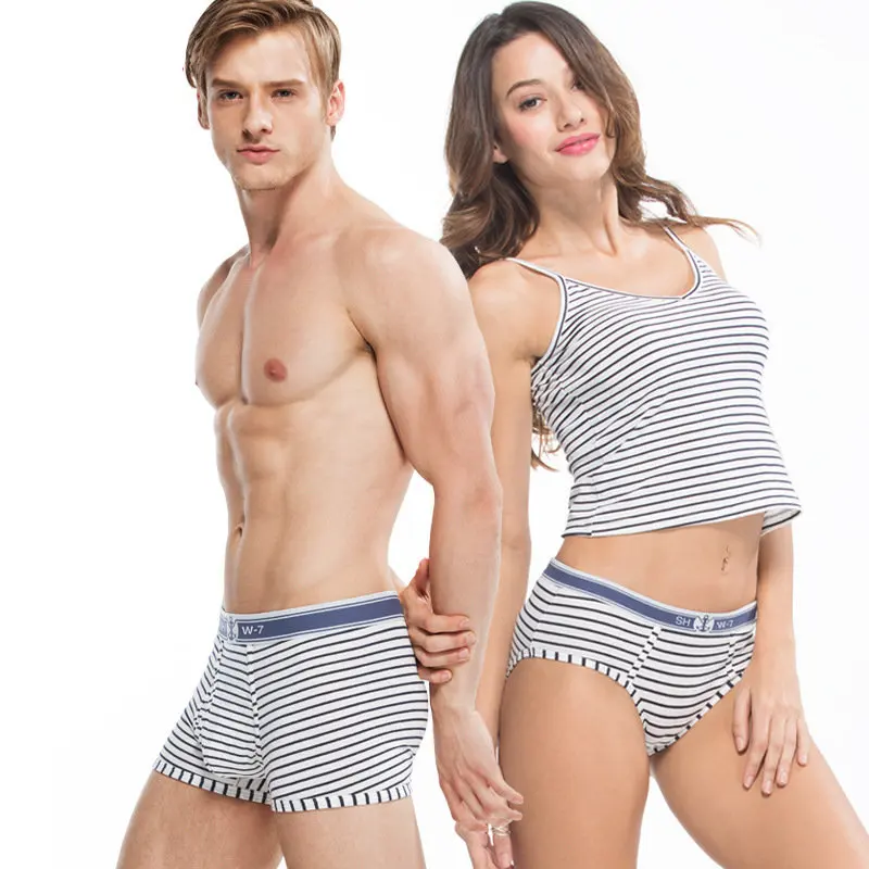Lovers Underwear Briefs Lady's Geometric Striped Panties Mid Waist Cotton Brief Boxers Underpants Girl and Boy Sexy Thin Pants
Lovers Underwear Briefs Lady's Geometric Striped Panties Mid Waist Cotton Brief Boxers Underpants Girl and Boy Sexy Thin Pants