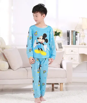 Новые детские пижамные комплекты с длинными рукавами на весну и осень пижама для