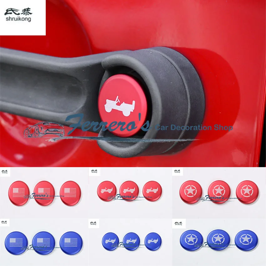 3pcs/Lot Aluminum Alloy For 2007-2017 Jeep Wrangler Car Stickers Door Handle Button Cover Decoration Sequins
3pcs/Lot Aluminum Alloy For 2007-2017 Jeep Wrangler Car Stickers Door Handle Button Cover Decoration Sequins