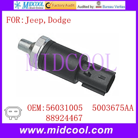 New Oil Pressure Sensor use OE No. 56031005 , 5003675AA , 88924467 for Jeep Dodge
New Oil Pressure Sensor use OE No. 56031005 , 5003675AA , 88924467 for Jeep Dodge