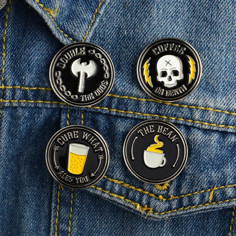 2019 New Creative Gift Punk Gothic Dark Skeleton Skull Beer mug Axe Brooch Coffee cup Badge Coat accessories Free Delivery
2019 New Creative Gift Punk Gothic Dark Skeleton Skull Beer mug Axe Brooch Coffee cup Badge Coat accessories Free Delivery