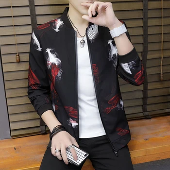 2019 new spring fashion pinted men jackets and coats slim fit Printing Baseball Jacket Stand Collar Long Sleeve Male Jackets
2019 new spring fashion pinted men jackets and coats slim fit Printing Baseball Jacket Stand Collar Long Sleeve Male Jackets