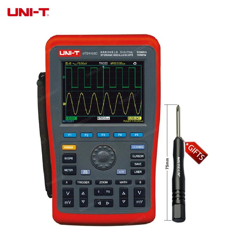 DHL Free Shipping UTD1102C Handheld Digital Storage Oscilloscope 2 channel 100MHZ 500MS/s UTD-1102C(WYX)
DHL Free Shipping UTD1102C Handheld Digital Storage Oscilloscope 2 channel 100MHZ 500MS/s UTD-1102C(WYX)