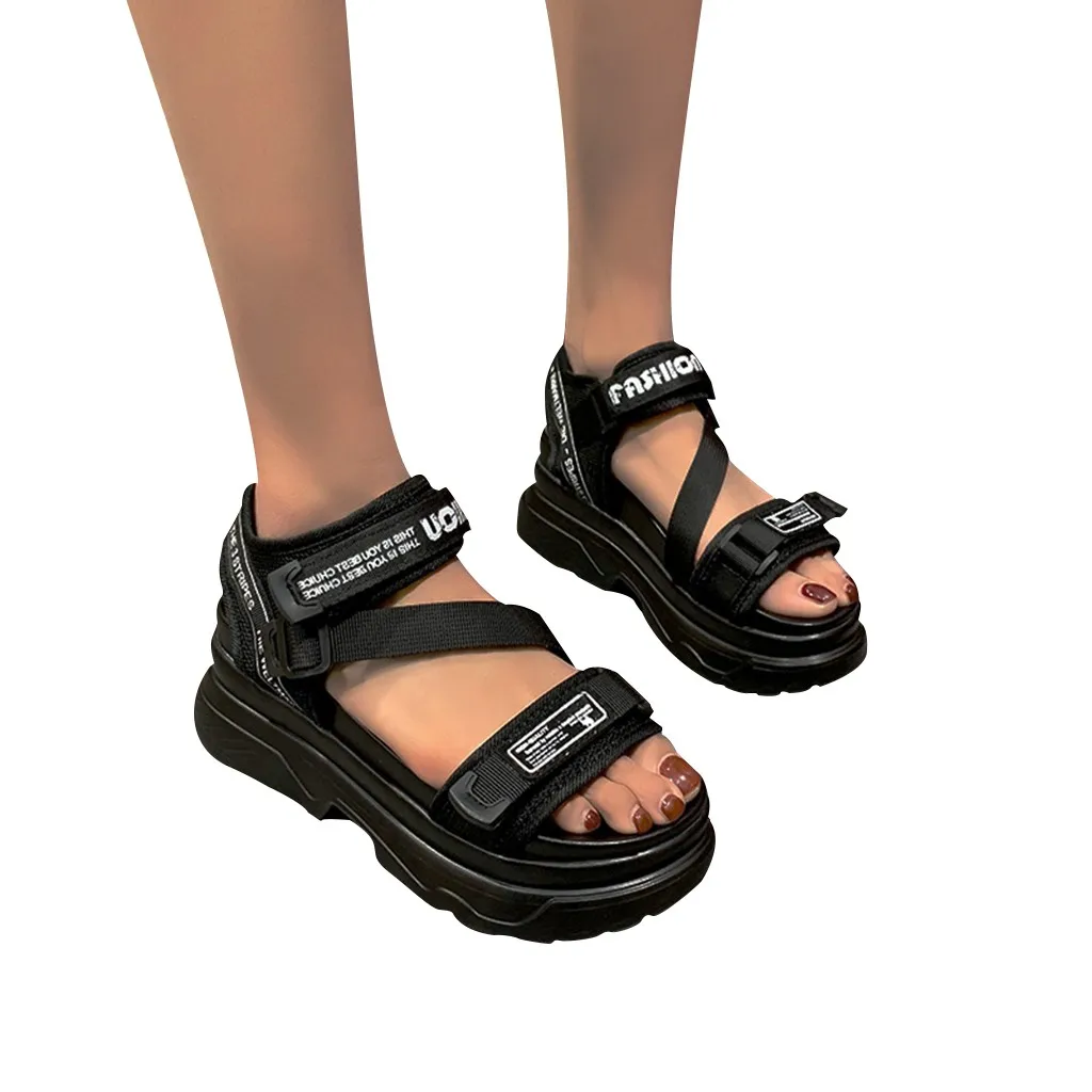 Women Ladies Neutral Open Toe Letter Flat Hook & Loop With Sandals Beach Sport bottom Open Toe Wedge Platform Shoes
Women Ladies Neutral Open Toe Letter Flat Hook & Loop With Sandals Beach Sport bottom Open Toe Wedge Platform Shoes