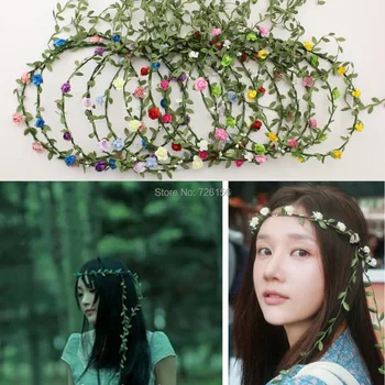 120pcs/lot Baby girl Bohemia wreath Photo props wedding hair accessories