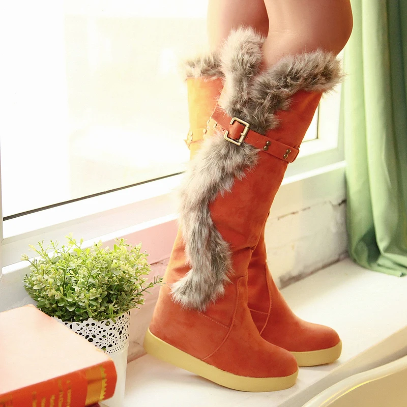Karinluna Fashion Women Knee High Boots warm plush Platform Winter Fur Shoes Buckle Warm Snow Boots women shoes woman boots
Karinluna Fashion Women Knee High Boots warm plush Platform Winter Fur Shoes Buckle Warm Snow Boots women shoes woman boots