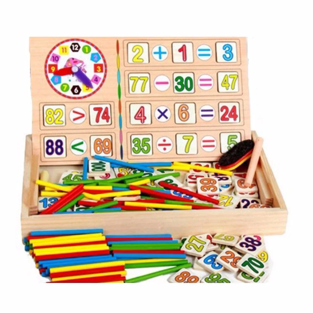 Children Number Cards Calculation Time Learning Tool Math Educational Toy Wooden Sticks Clocks Counting Rods with Storage Box
Children Number Cards Calculation Time Learning Tool Math Educational Toy Wooden Sticks Clocks Counting Rods with Storage Box
