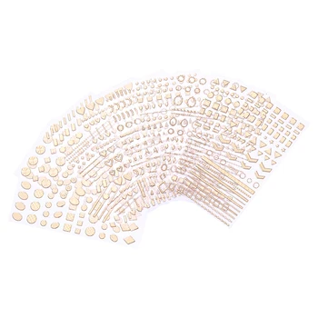 Gold 3D Nail Art Stickers Adhesive Geometric Mixed Design Decals Nail Tips Decoration Supplies
Gold 3D Nail Art Stickers Adhesive Geometric Mixed Design Decals Nail Tips Decoration Supplies