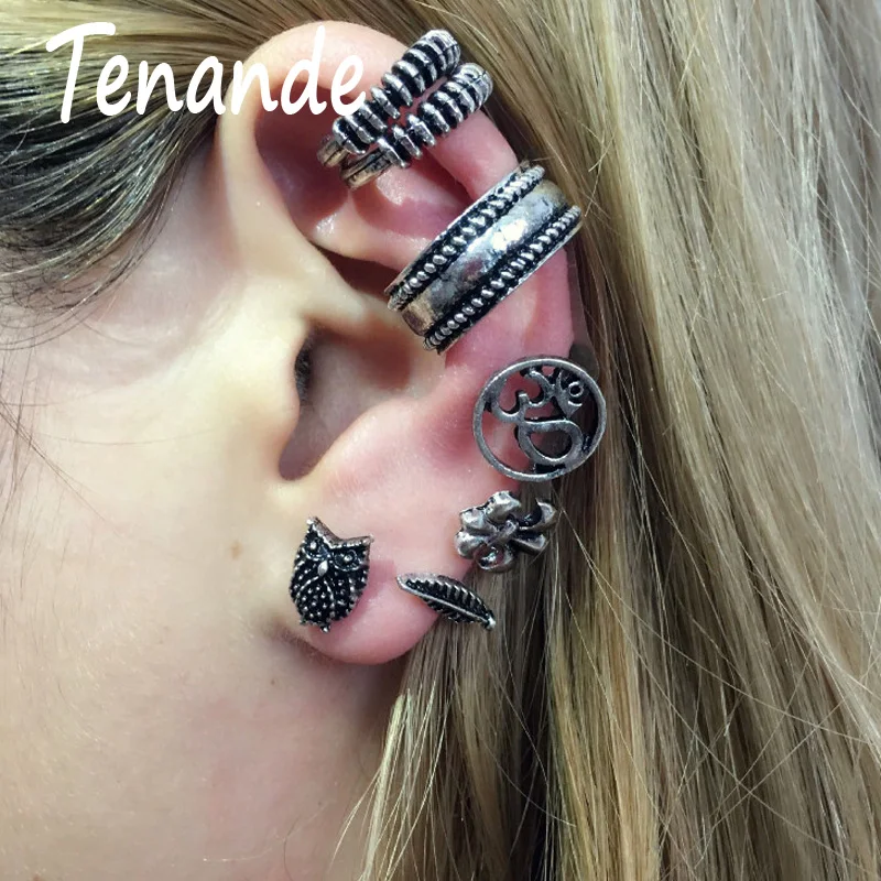 Tenande 7 Pairs/Set Punk Small Circles Leaves Animal Crab Owl Clip Earrings Set for Women High Quality Night Club Jewelry Gifts
Tenande 7 Pairs/Set Punk Small Circles Leaves Animal Crab Owl Clip Earrings Set for Women High Quality Night Club Jewelry Gifts