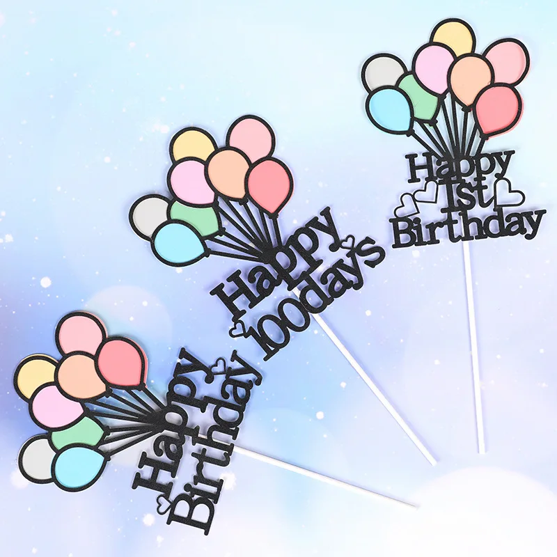 & party party diy decorations  1pc colorful balloons baking cake
