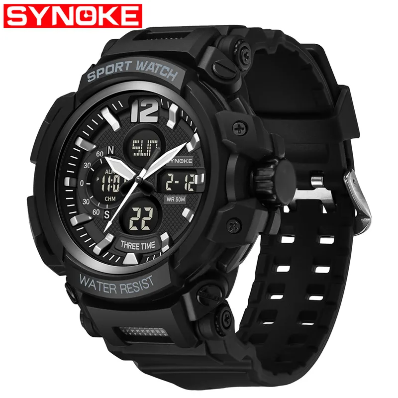 SYNOKE NEW Men's Wrist Watches Multifunctional Man Sports Digital Watch Outdoor Large Dial Clock 50 Meters Swimming Waterproof
SYNOKE NEW Men's Wrist Watches Multifunctional Man Sports Digital Watch Outdoor Large Dial Clock 50 Meters Swimming Waterproof
