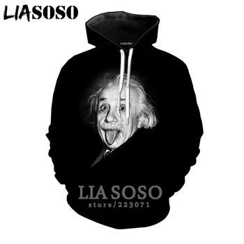 LIASOSO 2019 Winter New Men Women Sweatshirt 3D Print Albert Einstein Hoodie Long Sleeve Top Casual Hip hop Pullover B006-04
LIASOSO 2019 Winter New Men Women Sweatshirt 3D Print Albert Einstein Hoodie Long Sleeve Top Casual Hip hop Pullover B006-04