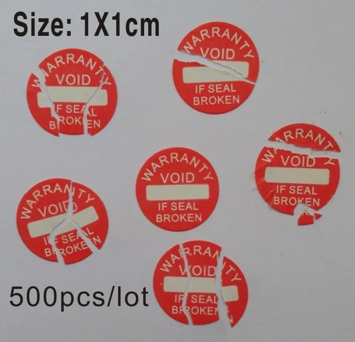 

Diameter 10 mm Warranty sealing label sticker void if damaged, Universal with years and months, Free shipping for 1000pcs/lot