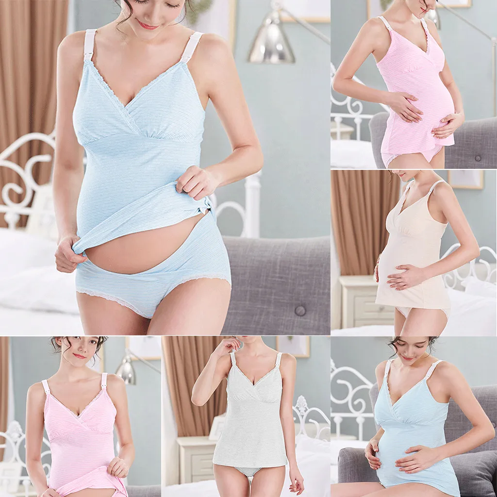 New Maternity's Women Bra Pregnant Lace Vest Nursing Baby For Maternity Sleeveless Clothes Tops Comfortebal #40 | Мать и ребенок