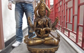 Tibet Bronze Copper Buddhism Ushnisha Vijaya Bodhisattva Kwan-Yin GuanYin Buddha
Tibet Bronze Copper Buddhism Ushnisha Vijaya Bodhisattva Kwan-Yin GuanYin Buddha