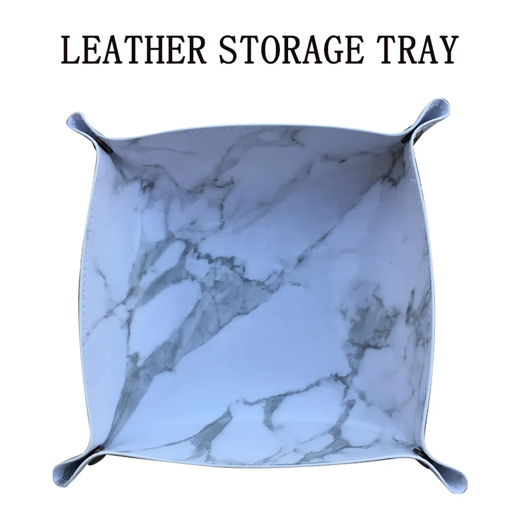 PU Leather Valet Trinket Folding Tray Dice Rolling Tray Marbled Square Collapsible Key Wallet Coin Storage Box
PU Leather Valet Trinket Folding Tray Dice Rolling Tray Marbled Square Collapsible Key Wallet Coin Storage Box