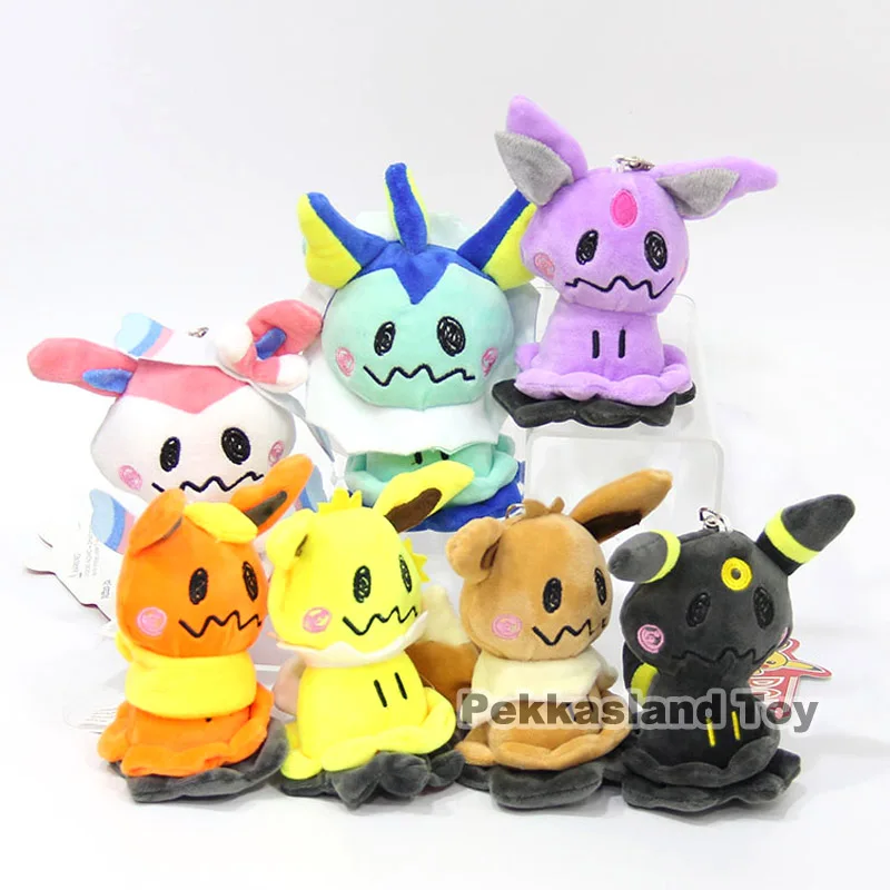 Anime Cartoon Mimikyu Cos Sylveon Flareon Eevee Umbreon Jolteon Vaporeon Espeon Plush Pendants Soft Stuffed Toys Dolls 10pcs/lot 
Anime Cartoon Mimikyu Cos Sylveon Flareon Eevee Umbreon Jolteon Vaporeon Espeon Plush Pendants Soft Stuffed Toys Dolls 10pcs/lot