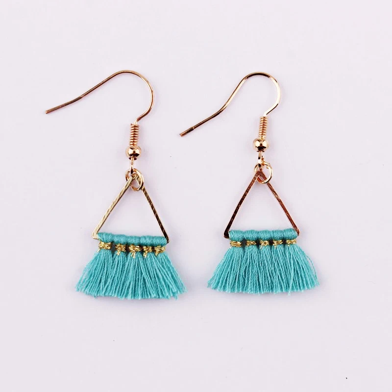 Tiny Chic Boutique Cotton Triangle Fan Frange Tassel Dangle Drop Earrings for Women Little Girl Gift
Tiny Chic Boutique Cotton Triangle Fan Frange Tassel Dangle Drop Earrings for Women Little Girl Gift