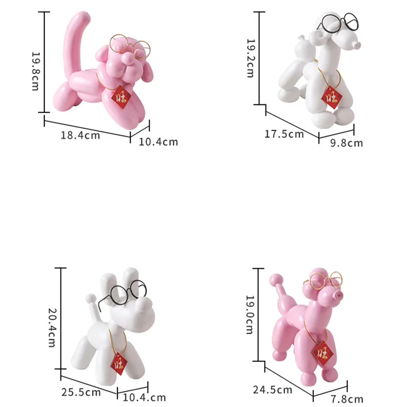 fashion balloon dog ceramic resin crafts sculpture creative