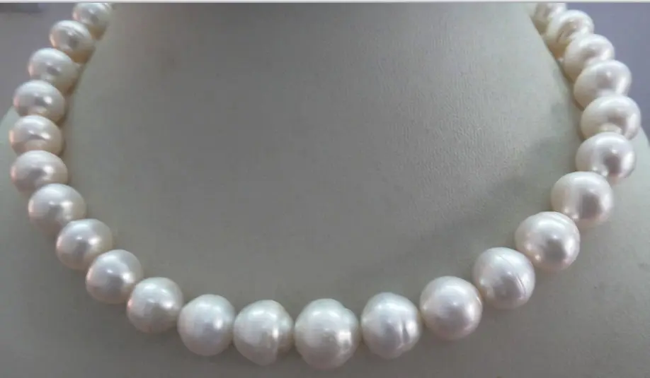 HUGE 18"11X13-12X14MM NATURAL SOUTH SEA GENUINE WHITE PEARL NECKLACE 925 silver
HUGE 18"11X13-12X14MM NATURAL SOUTH SEA GENUINE WHITE PEARL NECKLACE 925 silver