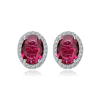 Elegant 2.3ct Created Red Ruby Stud Earrings Sterling Silver Earrings Bijoux Wedding Earrings Vintage Brincos Jewelry
Elegant 2.3ct Created Red Ruby Stud Earrings Sterling Silver Earrings Bijoux Wedding Earrings Vintage Brincos Jewelry