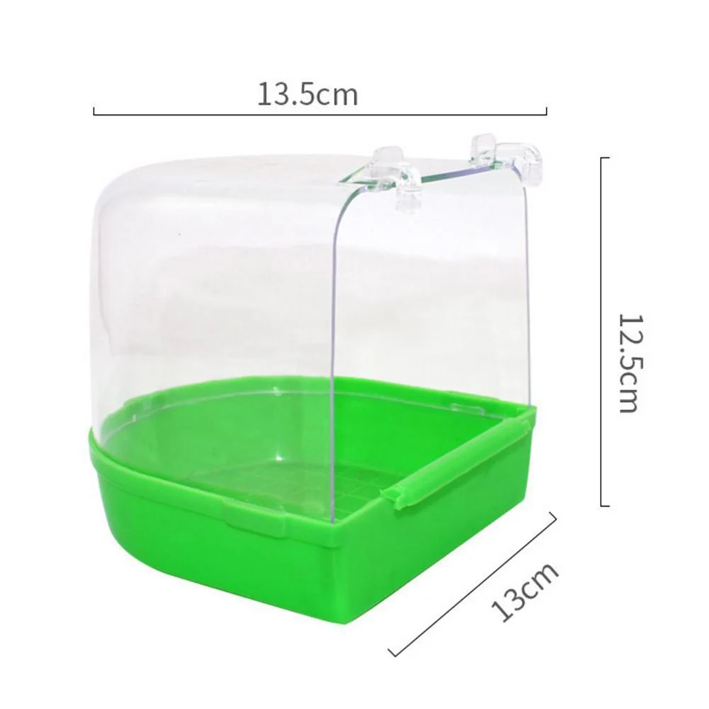 Bird Bath Bathtub Bath Box Bird Cleaning Tool Cage Accessories Parrot Bath Transparent Plastic Hanging Tub Shower Bird Bath Bathtub Bath Box Bird Cleaning Tool Cage Accessories Parrot Bath Transparent Plastic Hanging Tub Shower
