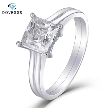 DovEggs Solitaire Ring 14K White Gold 1.5 Carat ct 6.5mm F Color Princess Cut Moissanite Diamond Engagement Ring
DovEggs Solitaire Ring 14K White Gold 1.5 Carat ct 6.5mm F Color Princess Cut Moissanite Diamond Engagement Ring