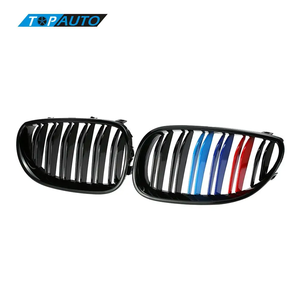 for BMW E60 E61 520d 520i 523li 525li 530l One Pair Front Center Kidney Grilles Gloss Black Mixed Color Grill 2004 - 2009
for BMW E60 E61 520d 520i 523li 525li 530l One Pair Front Center Kidney Grilles Gloss Black Mixed Color Grill 2004 - 2009