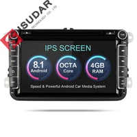Isudar Car Multimedia player Android 8.0 GPS 2 Din Car Radio Audio Auto For VW/Volkswagen/POLO/PASSAT/Golf 8 Cores FM Radio IPS image