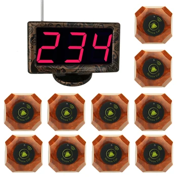 JINGLE BELLS wireless calling system for restaurants 10 calling button and 1 receiver/ waiter calling guest pagers/host receiver
JINGLE BELLS wireless calling system for restaurants 10 calling button and 1 receiver/ waiter calling guest pagers/host receiver