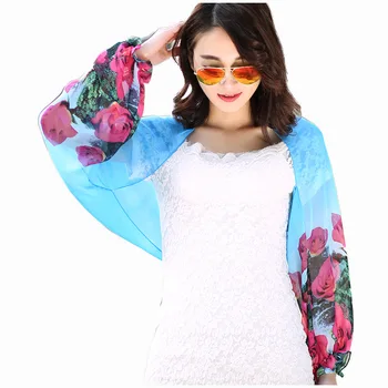Summer Fashion Printed Foulard Femme Chiffon Scarf Sweet Ruffles Long Sleeve Poncho Women Shawls Stole Scarves Sunscreen Coat
Summer Fashion Printed Foulard Femme Chiffon Scarf Sweet Ruffles Long Sleeve Poncho Women Shawls Stole Scarves Sunscreen Coat